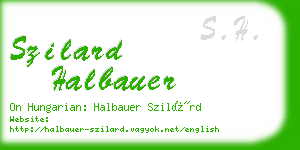 szilard halbauer business card